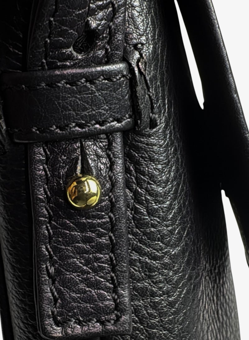 Emery Leather Phone Bag for Men & Women, Simple Open Top Mobile Pouch for Daily Use (Black) - Image 4